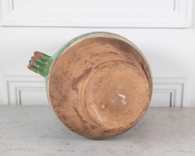 French 19th Century Green Glaze Confit Pot