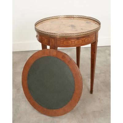 French 19th Century Gueridon Inlaid Game Table