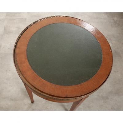 French 19th Century Gueridon Inlaid Game Table