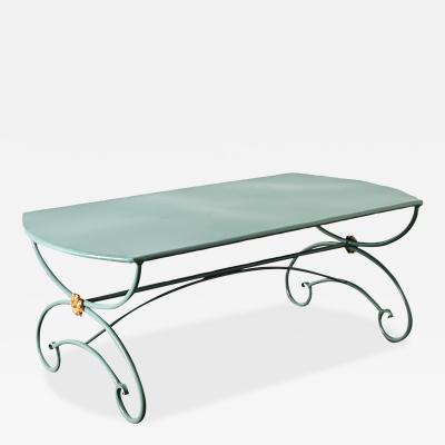 French 19th Century Iron Dining Table in New Powdercoat