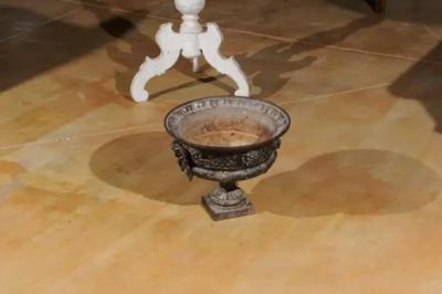 French 19th Century Iron Jardini re with Lateral Handles and Double L Monogram