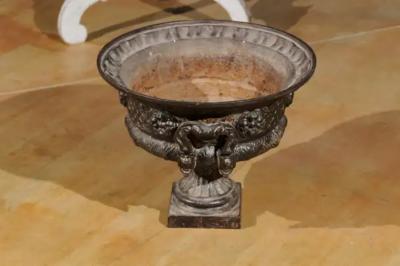 French 19th Century Iron Jardini re with Lateral Handles and Double L Monogram