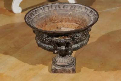 French 19th Century Iron Jardini re with Lateral Handles and Double L Monogram