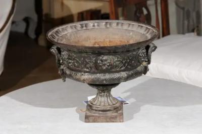 French 19th Century Iron Jardini re with Lateral Handles and Double L Monogram