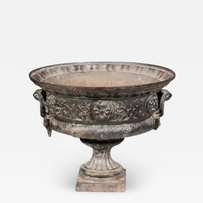 French 19th Century Iron Jardini re with Lateral Handles and Double L Monogram