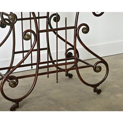 French 19th Century Iron Marble Butchers Table