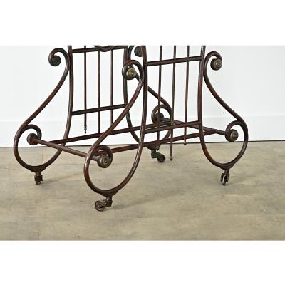 French 19th Century Iron Marble Butchers Table