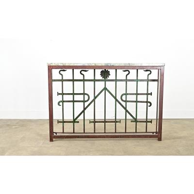 French 19th Century Iron Railing Console