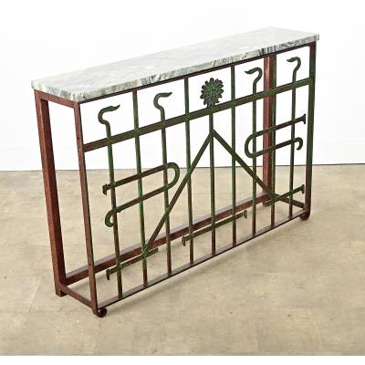French 19th Century Iron Railing Console