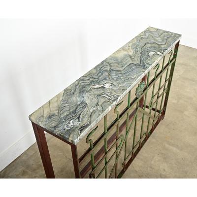 French 19th Century Iron Railing Console