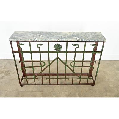 French 19th Century Iron Railing Console