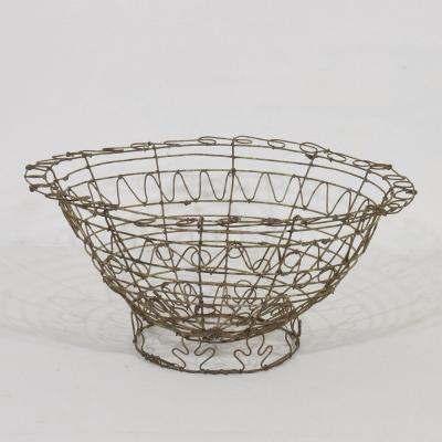 French 19th Century Iron Wirework Basket