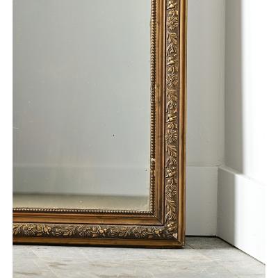 French 19th Century Large Art Nouveau Gilt Mirror