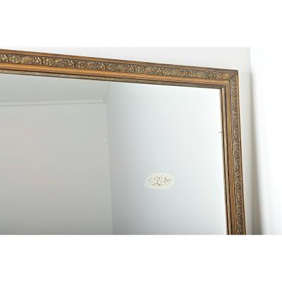 French 19th Century Large Art Nouveau Gilt Mirror