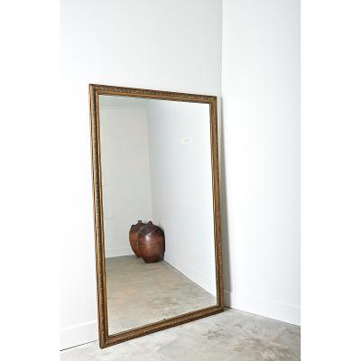 French 19th Century Large Art Nouveau Gilt Mirror