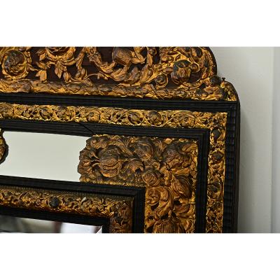 French 19th Century Large Cushion Mirror