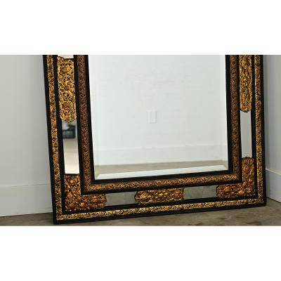 French 19th Century Large Cushion Mirror