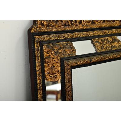 French 19th Century Large Cushion Mirror