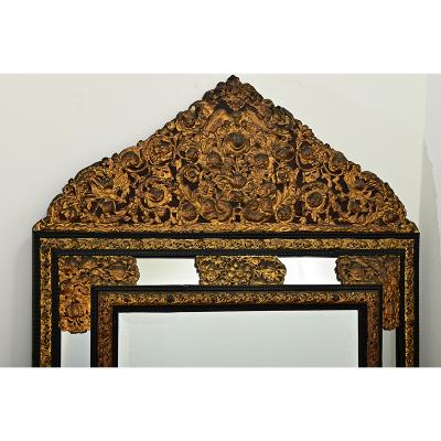 French 19th Century Large Cushion Mirror