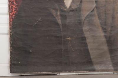 French 19th Century Large Portrait on Canvas