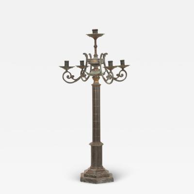 French 19th Century Large Toleware Candelabra