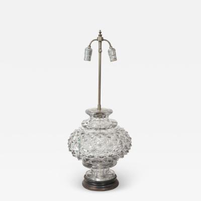 French 19th Century Lead Crystal Lamp
