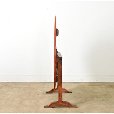 French 19th Century Leather Top Wine Tasting Table