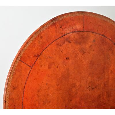 French 19th Century Leather Top Wine Tasting Table