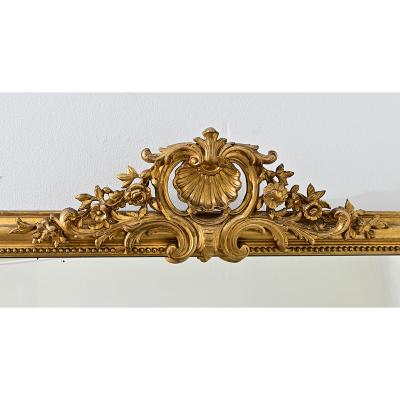 French 19th Century Louis Philippe Gilt Mantel Mirror