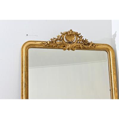 French 19th Century Louis Philippe Gilt Mantel Mirror