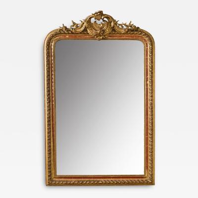 French 19th Century Louis Philippe Gold Gilt Mirror