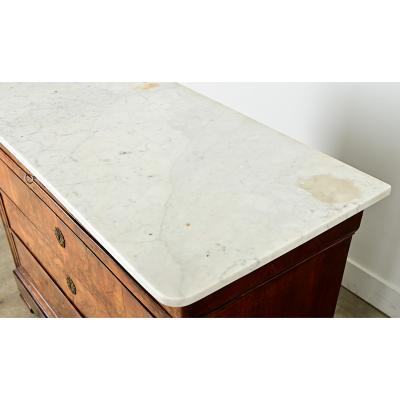 French 19th Century Louis Philippe Marble Top Commode