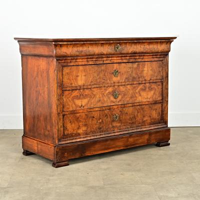 French 19th Century Louis Philippe Marble Top Commode