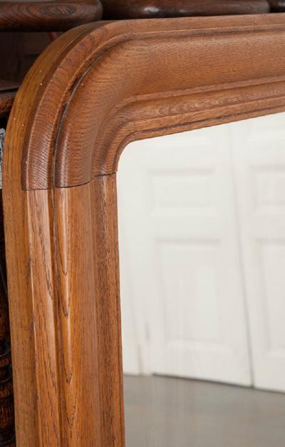 French 19th Century Louis Philippe Oak Mirror