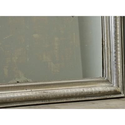 French 19th Century Louis Philippe Silver Gilt Mirror