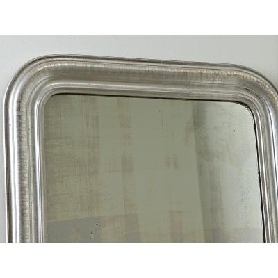 French 19th Century Louis Philippe Silver Gilt Mirror
