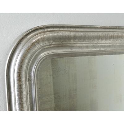 French 19th Century Louis Philippe Silver Gilt Mirror