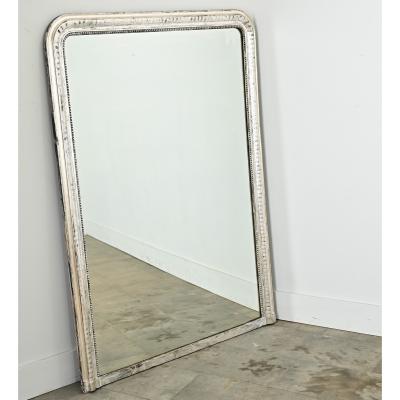 French 19th Century Louis Philippe Silver Gilt Mirror