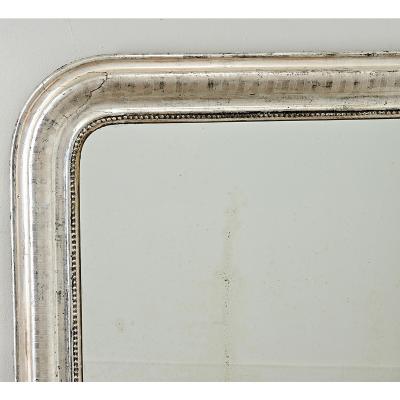 French 19th Century Louis Philippe Silver Gilt Mirror