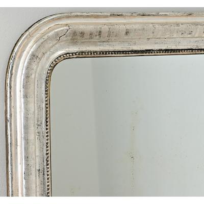 French 19th Century Louis Philippe Silver Gilt Mirror