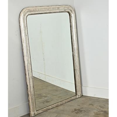 French 19th Century Louis Philippe Silver Gilt Mirror