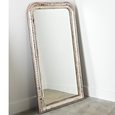 French 19th Century Louis Philippe Silver Gilt Mirror