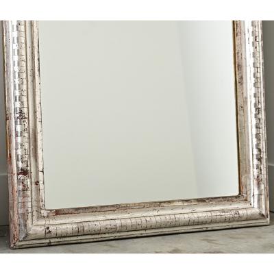 French 19th Century Louis Philippe Silver Gilt Mirror