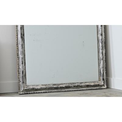 French 19th Century Louis Philippe Silver Gilt Mirror