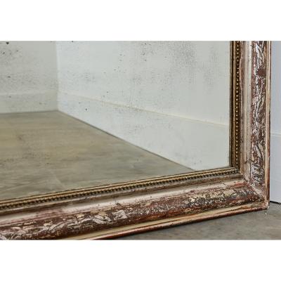 French 19th Century Louis Philippe Silver Gilt Mirror