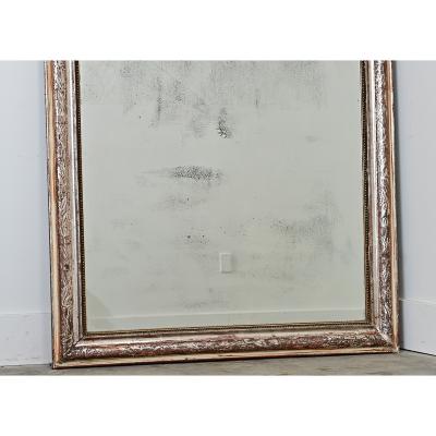 French 19th Century Louis Philippe Silver Gilt Mirror