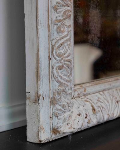 French 19th Century Louis XIV Style Carved Wood and Stucco Mirror