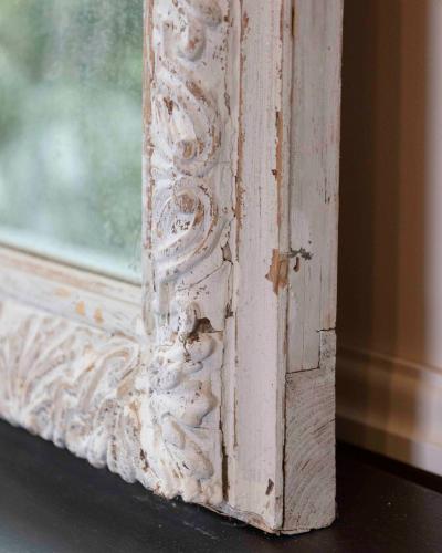 French 19th Century Louis XIV Style Carved Wood and Stucco Mirror