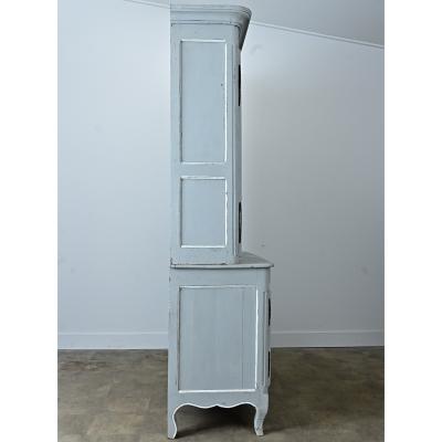 French 19th Century Louis XV Painted Buffet a Deux Corps