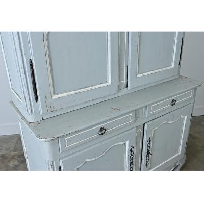 French 19th Century Louis XV Painted Buffet a Deux Corps
